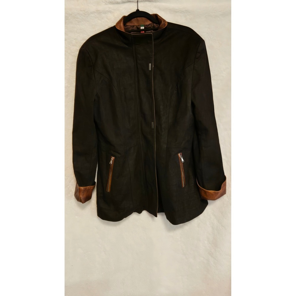 Jimmy's Leather Collection Jacket Brown Women's X-Large Verapelle Made in Italy